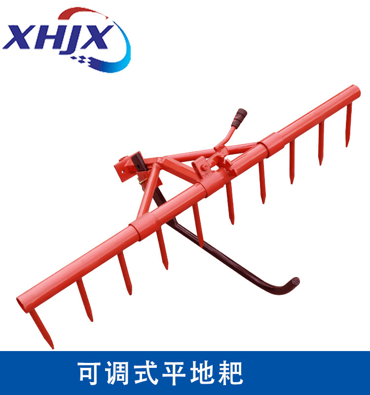 Micro tiller rake tooth adjustable directional water and dry dual-use flat rake 10 teeth variable angle flat rake arable land rake