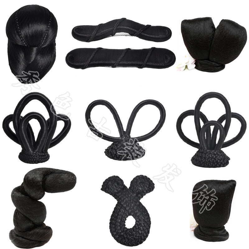 Ancient costume wig Spirit snake hair bun Tang costume Han costume Back of the head shape Ancient fairy hair bag Ancient style flying hair bun