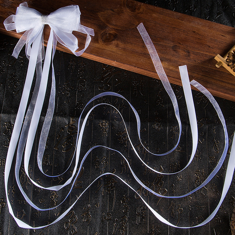 Antique hair accessories Vintage bow streamers Xiaolong Female Hanfu kimono skirt accessories Fish mouth hairpin Colorful fairy headdress