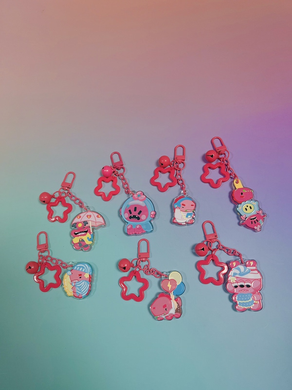 Wang Sulong Merchandise Tomorrow World Hand-Painted Material Small Acrylic Keychain with Double-Sided Relief Wang Sulong Merchandise Tomorrow World Hand-Painted Material Small Acrylic Keychain with Double-Sided Relief