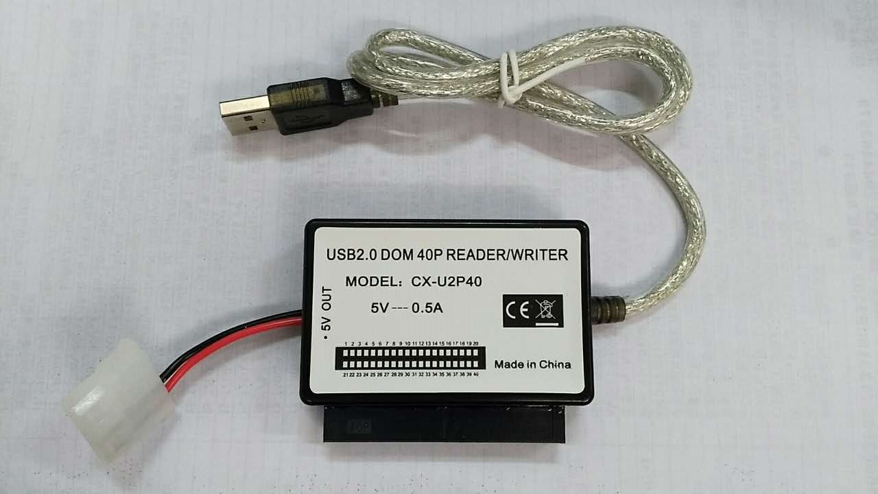 新款USB2.0电子硬盘读卡器DOM盘40P CX-U2P40 2.5寸IDE40针读卡器