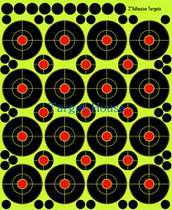 (Target House)5 cm X 16 Shooting Practice splash target paper self-adhesive color change fluorescence