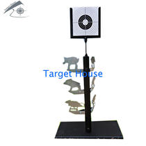 (Target House)Thickened indoor and outdoor shooting practice metal target with base to send 100 sheets of target paper