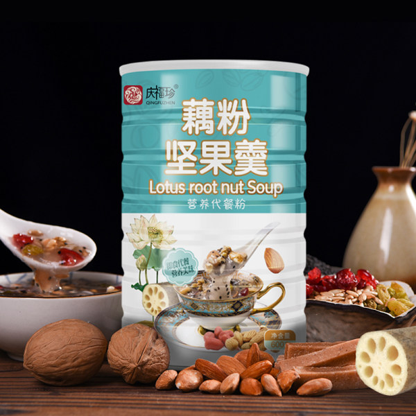 庆福珍 坚果藕粉羹 600g罐装 天猫优惠券折后￥19.9包邮（￥49.9-30）