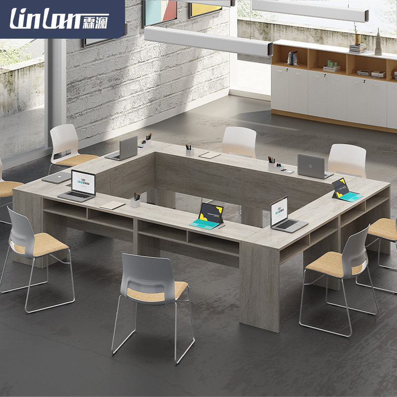 Conference table long table simple modern conference room table can be put together speech table rostrum mobile training table and chair combination