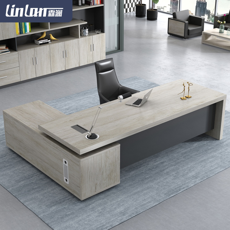 Lin Lan Boss Table Desk Chair Brief Modern Plate Grand Bandae President Manager Desk Desk Office Furniture