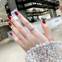 Han Jing simple ring single drill twist fine titanium steel finger ring Japanese Korean Chaochang ring female Net Red student tail ring