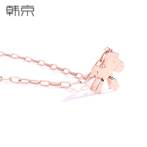 Han Jing shake sound Net red same Trojan horse pony titanium steel necklace female fashion wild long sweater chain decorations