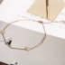 Han Jing thời trang gợi cảm khí chất đen trắng vòng chân vòng chân nữ vòng chân bằng thép titan với trang sức mắt cá chân