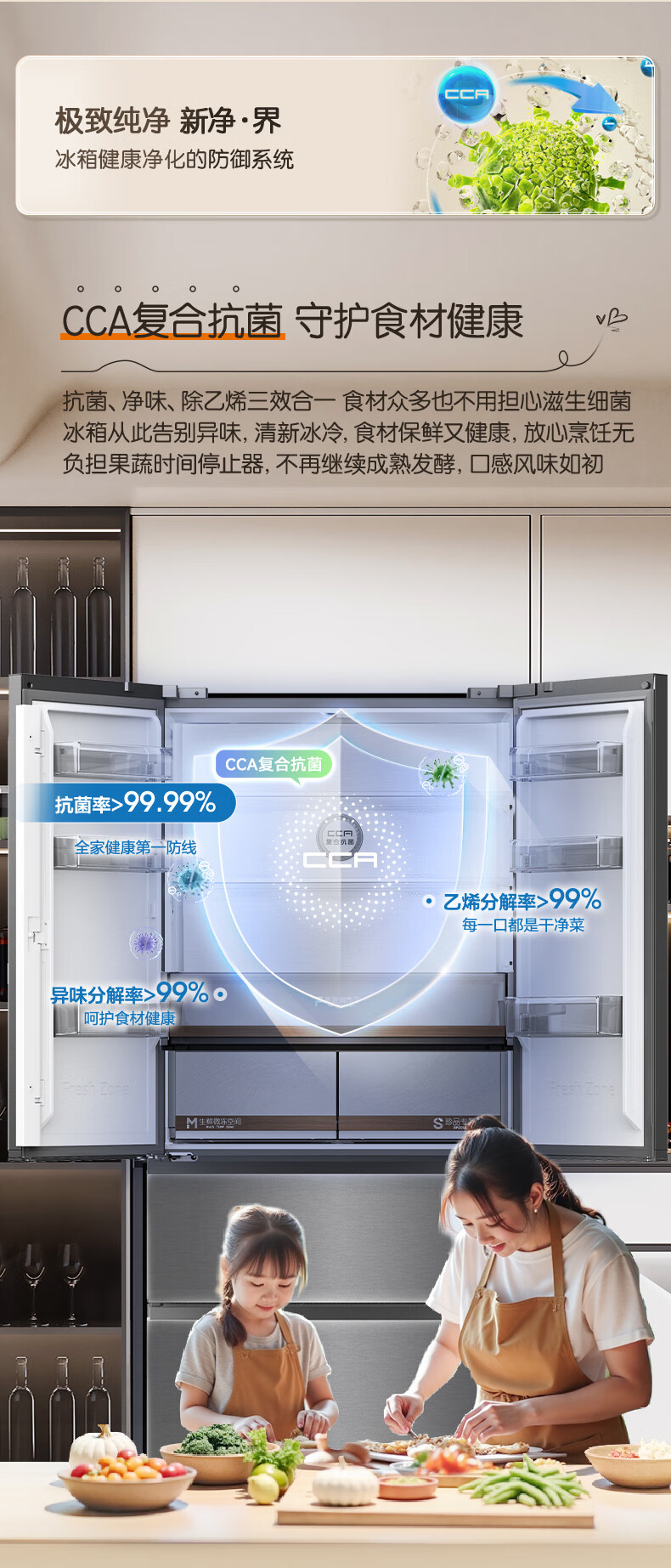 容声冰箱多门法式BCD-501N40FZGAX