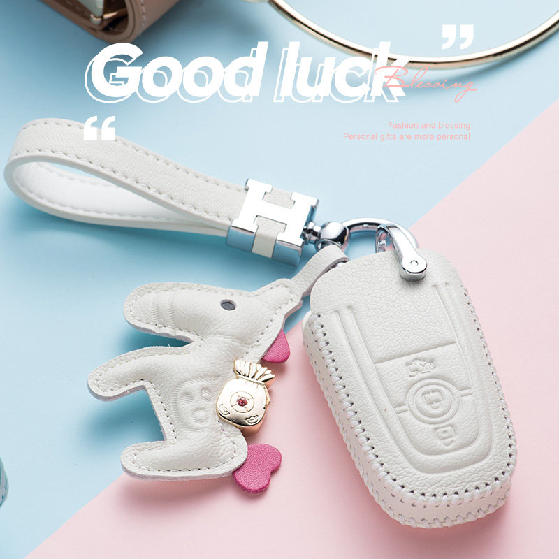 Dedicated Ford Key cover Automotive Fox Pack genuine leather Foeters Buckle Explorer 21 Sharp Worlds Shell