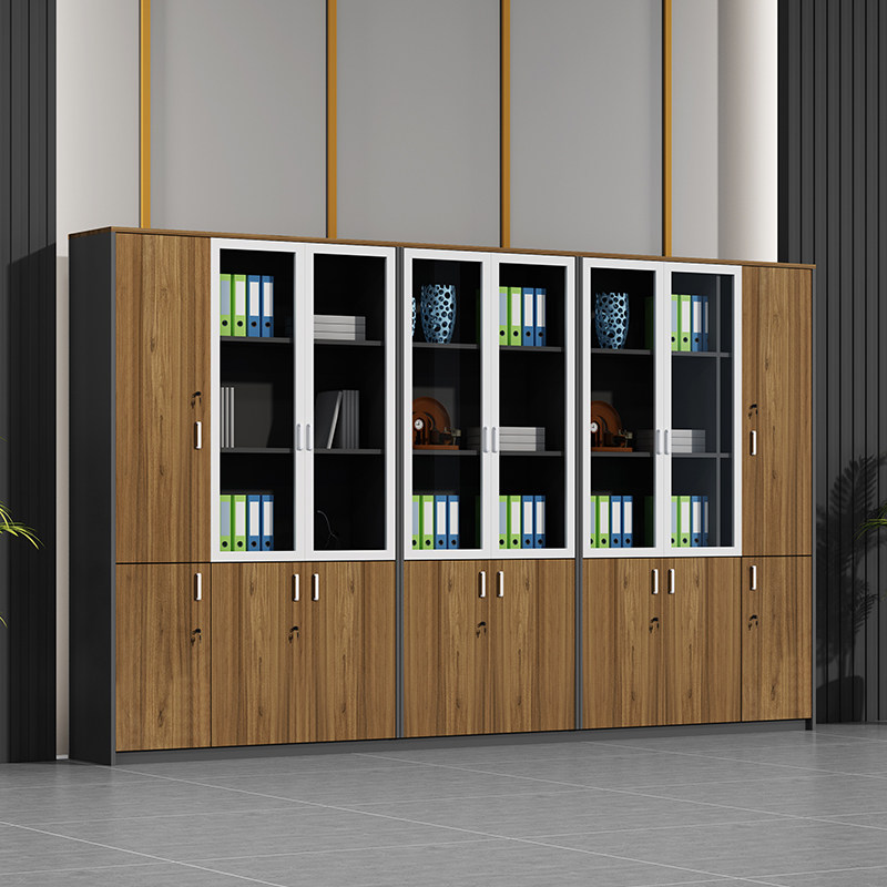 Office Wooden File Cabinet File Cabinet Cabinet Cabinet Simple Modern with Lock Book Divide Diameter