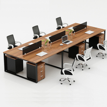 Boda office staff desk 2-person 4-person staff table and chair combination Simple modern staff card holder computer desk