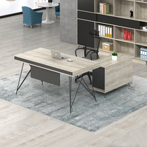 Simple modern managers desk Fashion supervisors desk Bosss desk Office desk Single table and chair combination creative office furniture