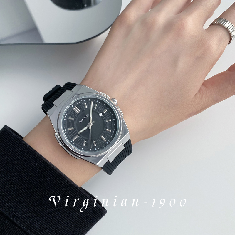 【Virginian1900】Silicone Strap Watch, Stylish and Simple, with Calendar, Waterproof, Luminous, Trendy Men's Watch 【Virginian1900】Silicone Strap Watch, Stylish and Simple, with Calendar, Waterproof, Luminous, Trendy Men's Watch
