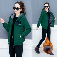 Короткая утепленная толстовка с капюшоном, демисезонный топ, куртка, коллекция 2022, в корейском стиле