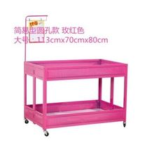 Exhibition rack truck with wheels outdoor mobile supermarket folding shelf clothing trolley sales car stalls container rack