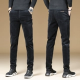 Мужские вельветовые демисезонные зимние штаны для отдыха, бархатный приталенный комбинезон, увеличенная толщина, свободный прямой крой