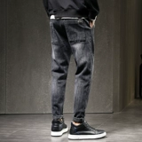 Весенние штаны, джинсы, осенние повседневные брюки, тренд сезона, оверсайз, эластичная талия