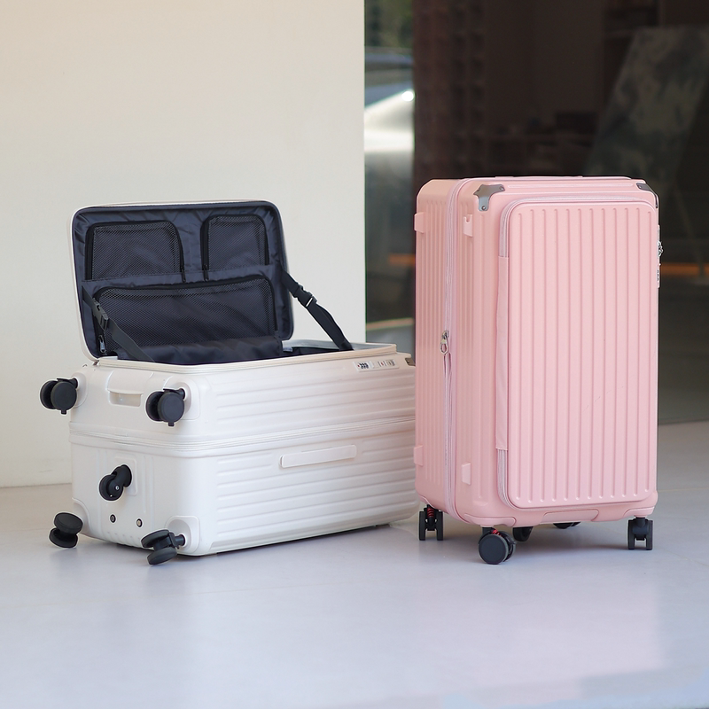 Extra-Large Capacity Five-Wheel Side-Opening Suitcase for Women 26inch Expandable Deep Compartment Travel Suitcase Explosion-Proof Student Carry-On Suitcase for Men 32