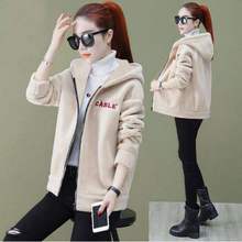 外套女秋冬季金丝绒双面绒连帽大衣女