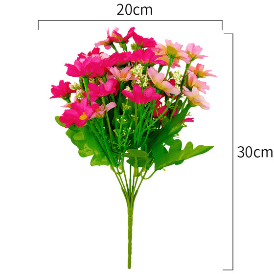 单支假花仿真花束塑料花假花小把束布艺装饰花插花卉干花绢花布花