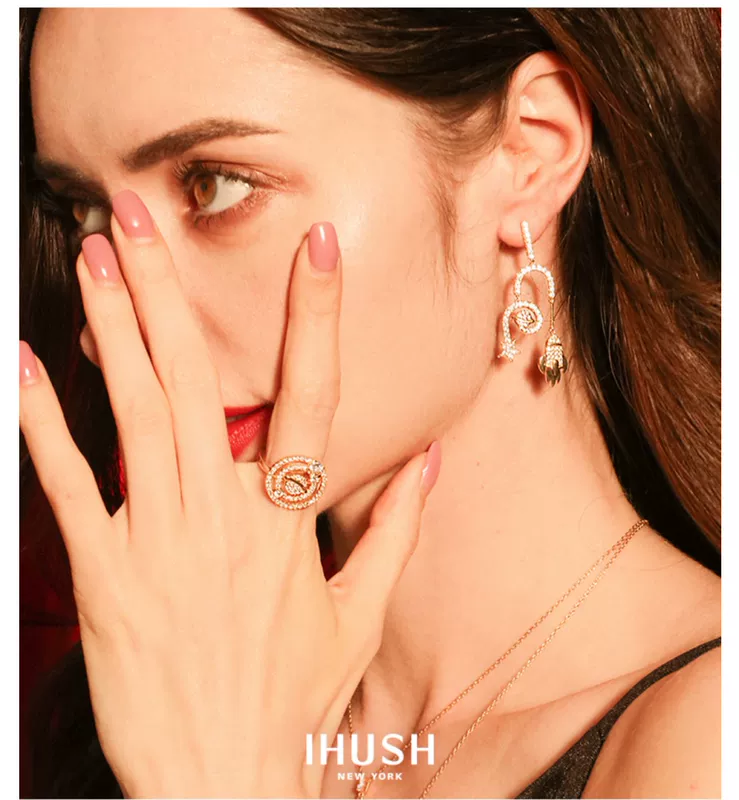 ihush / Qiaowu Whisper Planet Có thể điều chỉnh Vòng vàng Nữ Net Màu đỏ Thời trang Cặp đôi Quà tặng Trang sức cá nhân - Nhẫn