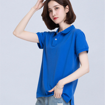 Short sleeve polo shirt Womens 2020 new European and American lapel womens T-shirt custom printed logo Paul shirt sports top