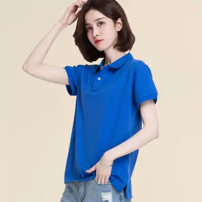 Short-sleeved T-shirt women with collared summer loose Raff middot Lauren polo shirt lapel sports casual couples custom printed logo