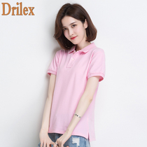 Short sleeve T-shirt 2020 New loose lapel polo shirt women custom printed logo cotton sports casual top