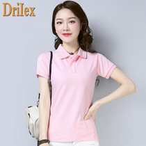 Summer womens T-shirt Paul shirt slim slim lapel polo shirt short sleeve womens custom sports collared work clothes shirt