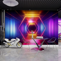 Tech Sense Imitation Neon Light Care Wall Wall Car Wash Shop Company Background Wall Bar Ktv Space Extension Integrated Wall Panel