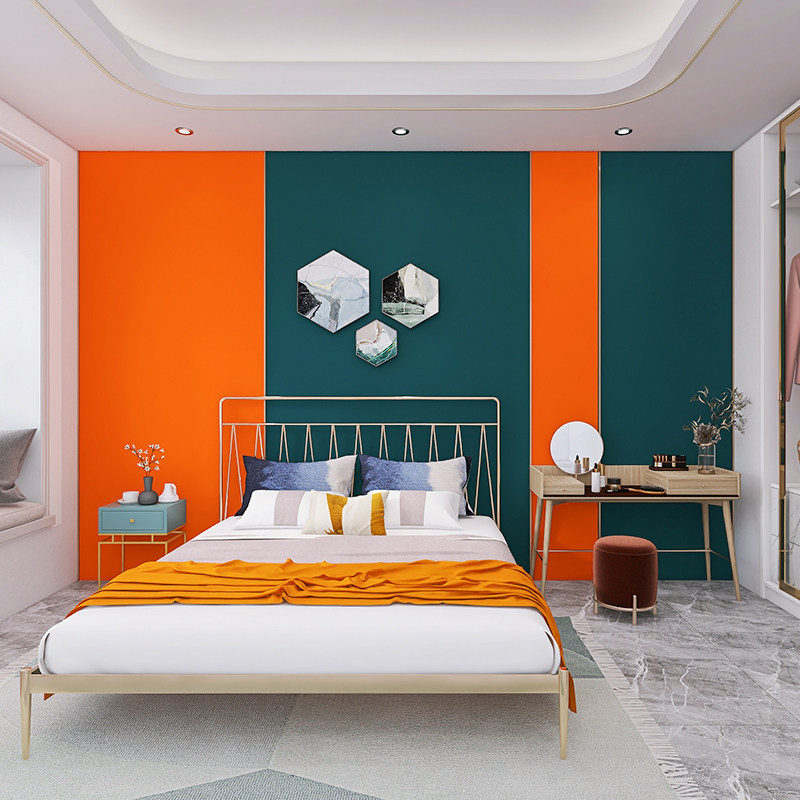 Light luxury solid color dark green wall panel bamboo wood fiber integrated wall panel living room sofa bedroom background wall gusset