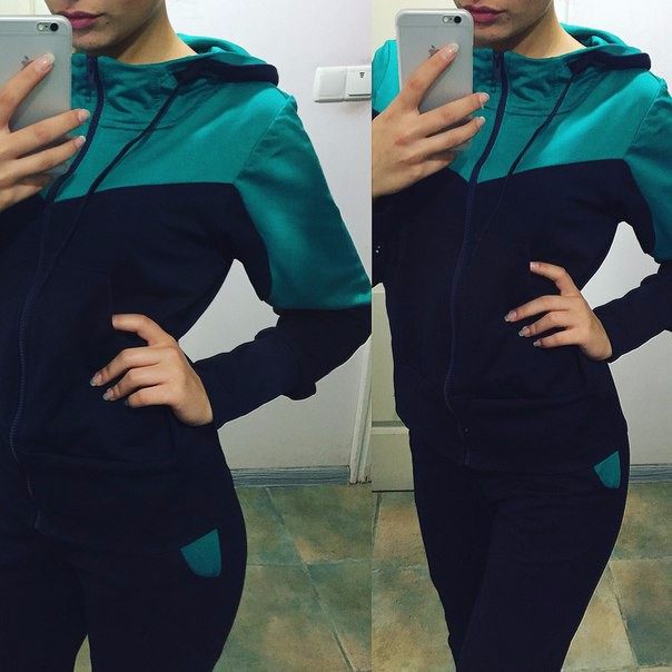 Dames patchwork sport hoodie en short set voor casual_voghion.com