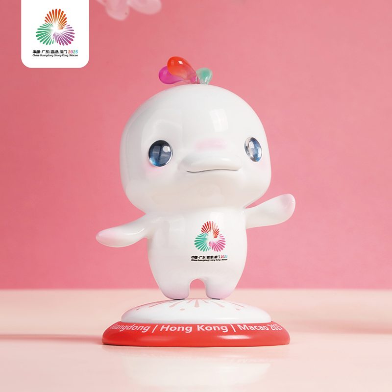 The Fifteenth National Games Mascot Rotating Figurine, Officially Licensed, Spinning Chicken, Da Bay Chicken, Desktop and Car Decoration