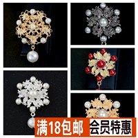 Thời trang Ngọc trai Mặt dây chuyền Hoa Corsage Pins Khăn quàng cổ Hợp kim hoang dã Trâm cưới Thương hiệu cưới KARASU logo cài áo