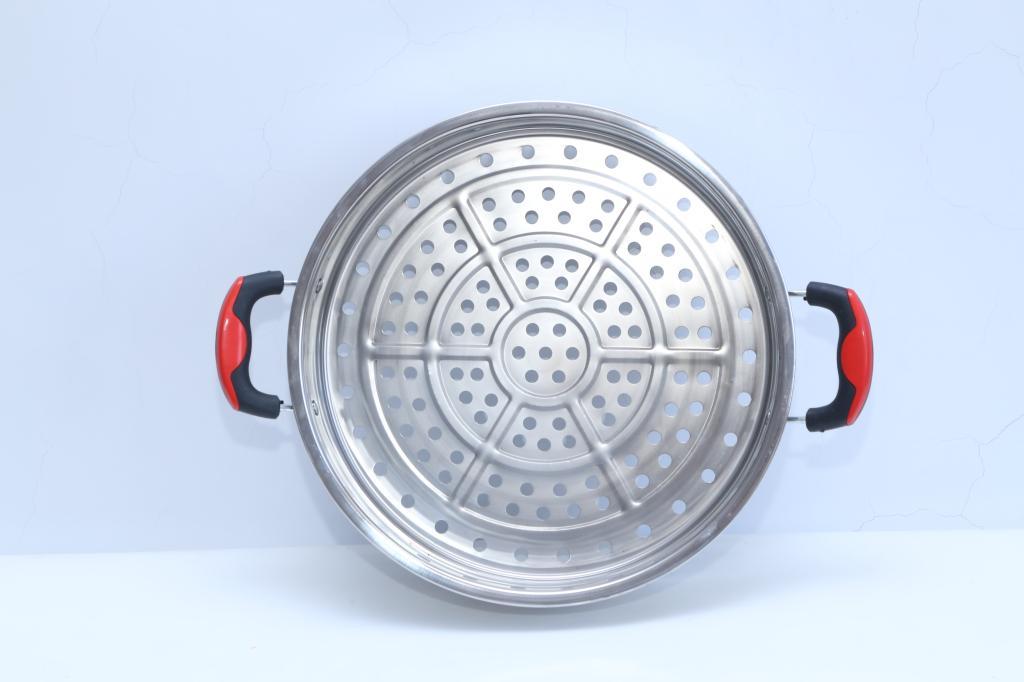 Household stainless steel thickened steamer steamer steamer steamer electric pot wok matching universal steaming grid pot grate
