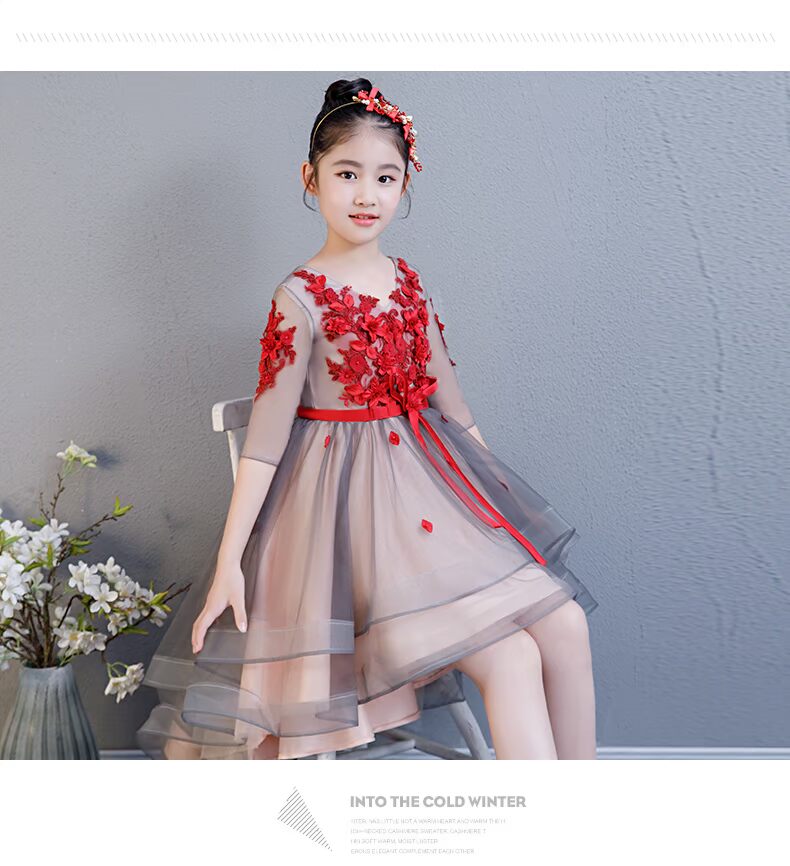 Cô gái váy catwalk váy sinh nhật công chúa váy hoa cô gái fluffy trẻ nhỏ chủ trang phục piano mùa đông bexinhshop shop