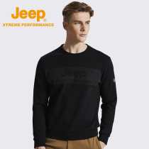 JEEP JEEP sports long sleeve T-shirt autumn winter plus velvet padded pullover base shirt Sports Leisure round neck neck sweater men