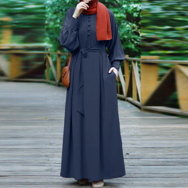 2023 Arabian Saudi Arabia waist national style and ankle robe dress female Dubailongdress