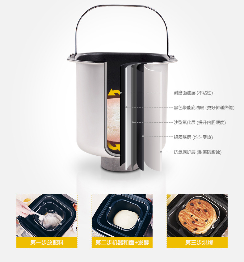 Máy làm bánh mì EHS15AP-PGS đẹp tự động Bánh mì và sữa chua đa chức năng thông minh máy kẹp nướng bánh mì