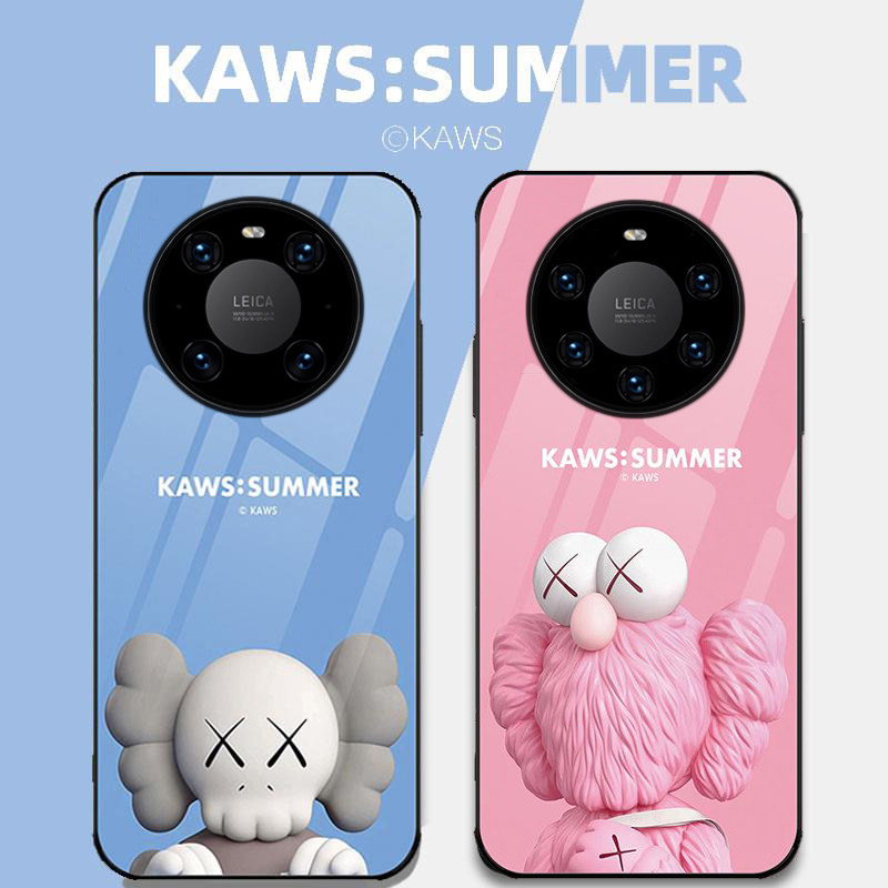 Huawei mate40pro mobile phone protection shell tide cards joint mate30epro glass shell violent bear m40pro ten European and American limited p40p luxury women's creativity