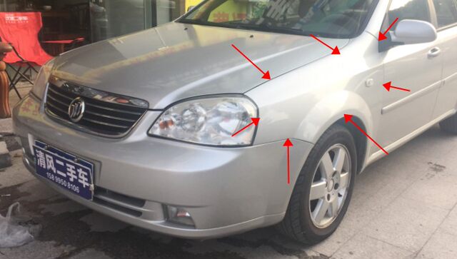 Suitable for 03-17 Buick New Excelle/Old Excelle/Left Front Right Front Fender, Painted Front Fender, Front Wing Panel with Paint