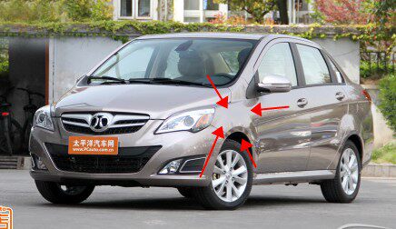 Suitable for Beijing Auto Baic E Series 150E130 Fender Front Wheel Wing Panel Paintwork