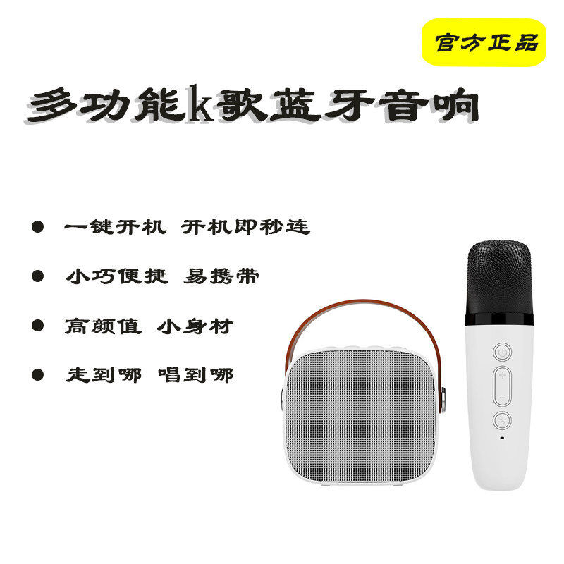 Wireless bluetooth portable audio mini smart home small speaker family outdoor ktv karaoke children K song treasure