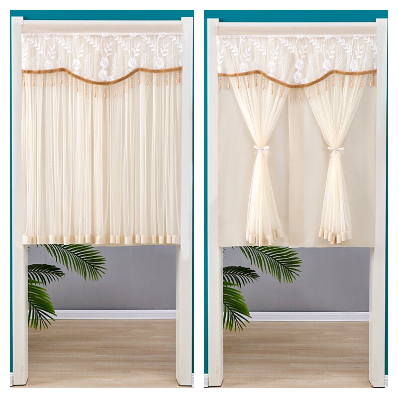 New Style Door Curtain for Home Use, Half Curtain, No-Drill Magic Tape Telescopic Rod Partition Curtain, Kitchen and Bathroom Half-Length Short Hanging Curtain New Style Door Curtain for Home Use, Half Curtain, No-Drill Magic Tape Telescopic Rod Partition Curtain, Kitchen and Bathroom Half-Length Short Hanging Curtain