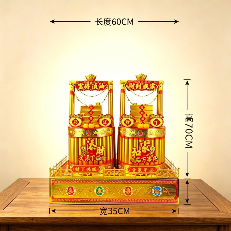 Chaozhou and Shantou Mid-Autumn Festival Folding Tower, Portable Bucket of Gold, Moon-Worshiping Paper Folding Material Kit, DIY Handmade with Video Tutorial
