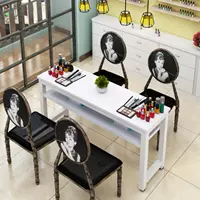 Bàn ghế công ty màu trắng bộ bàn ghế đơn giản hiện đại đơn giản - Hair Salon / Nội thất làm đẹp ghế gội đầu ngồi