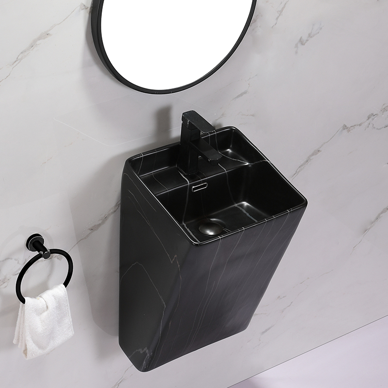 Hanging Wall wash basin small apartment wall-mounted basin color ceramic washbasin small space household balcony hanging Basin