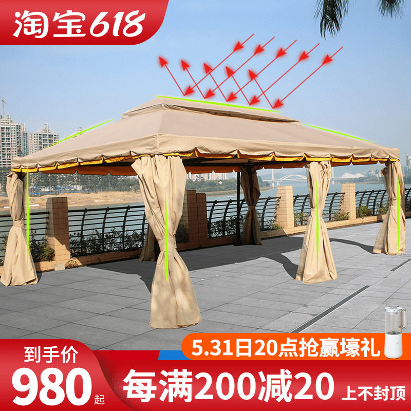 Outdoor Tent Awning Villa Terrace Patio Courtyard Canopy Garden Outdoor Advertising Roman Tent Four-corner Umbrella Yard